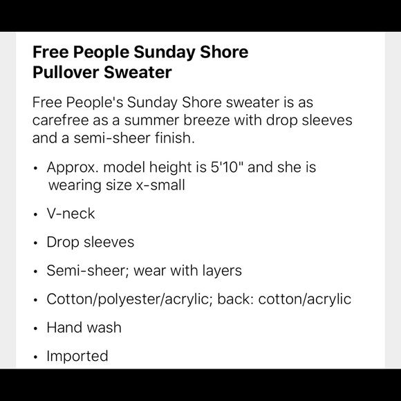 Free People Sunday Shore Pullover Sweater - Picture 3 of 3